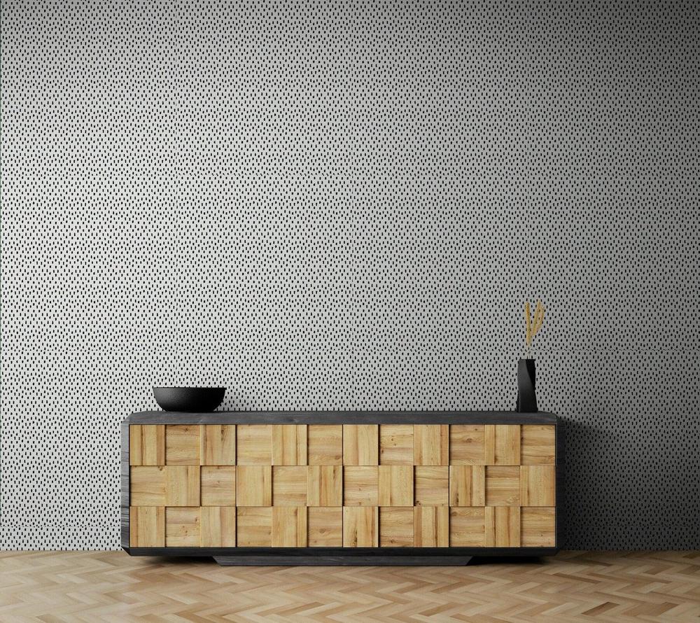 Black and White Dash, Style A-wallpaper-eco-friendly-easy-removal-GIOIA-WALL-ART