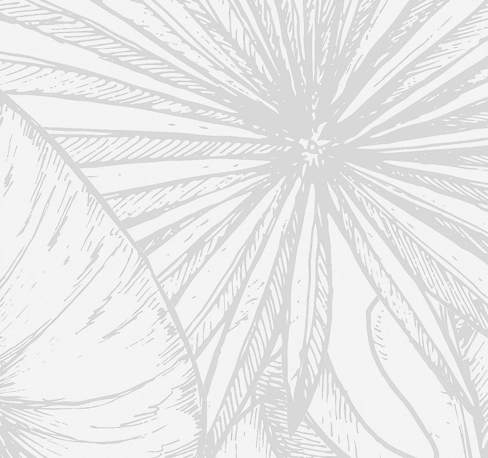 Soft Tone Sketched Botanicals Wallpaper