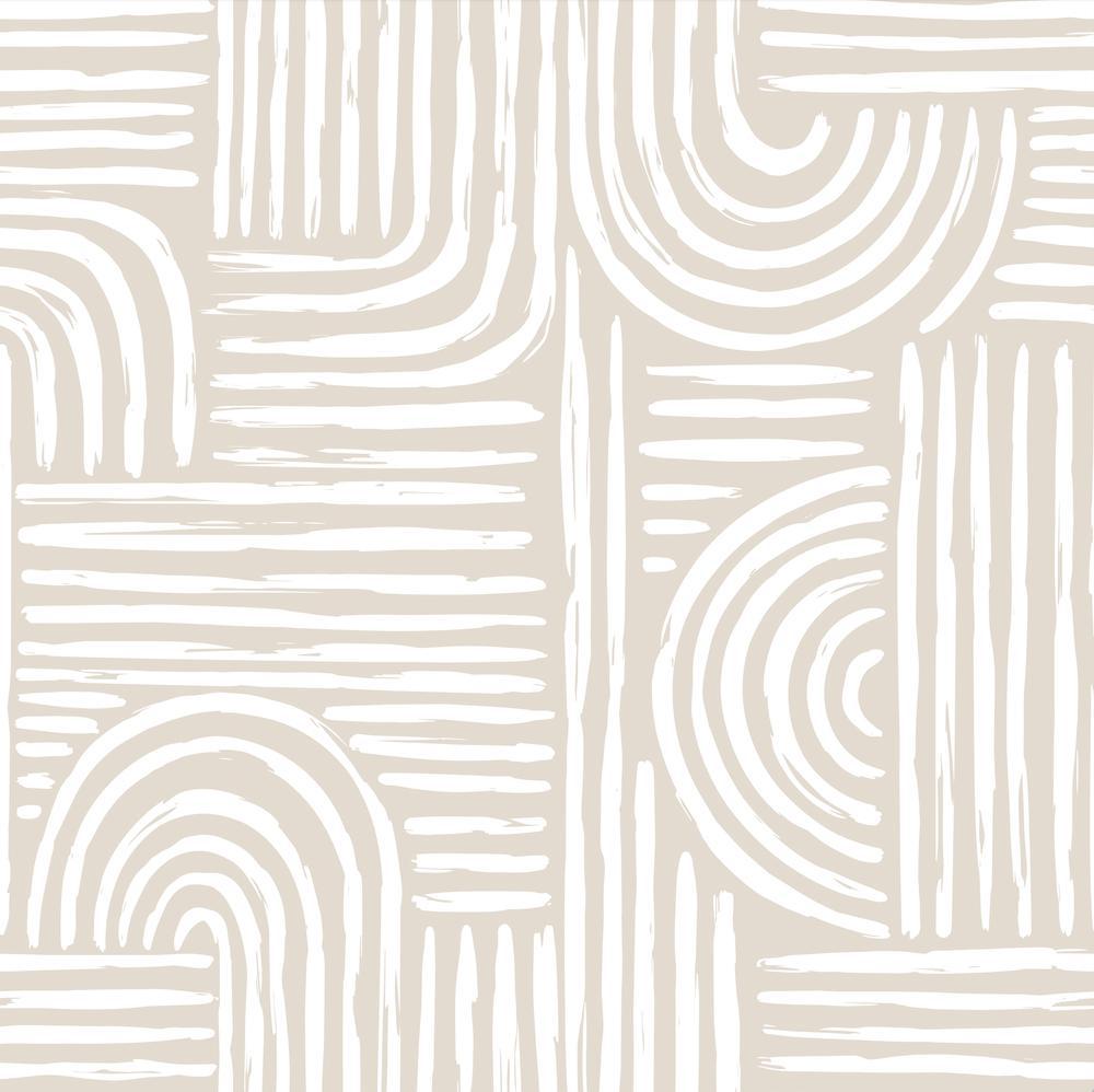 Tribal Beige and White Abstract-wallpaper-eco-friendly-easy-removal-GIOIA-WALL-ART