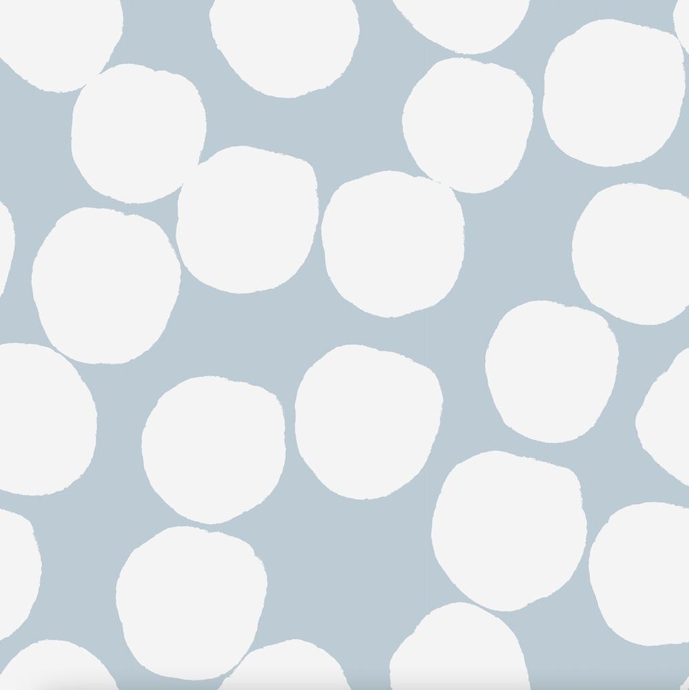 White Dots On Powder Blue Wallpaper