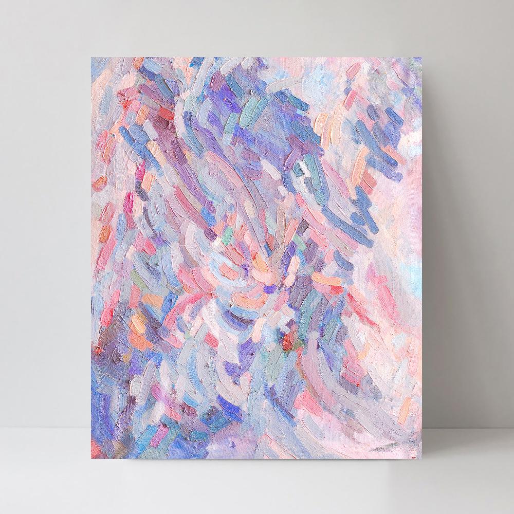 Confetti Dreams, Hand-painted Canvas-Framed-Canvas-Print-Poster-Gioia Wall Art