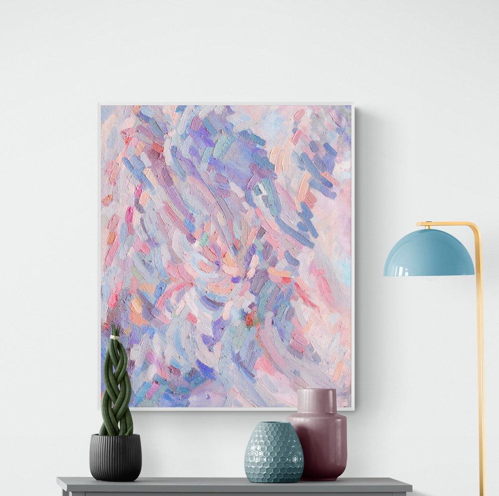 Confetti Dreams, Hand-painted Canvas-Framed-Canvas-Print-Poster-Gioia Wall Art