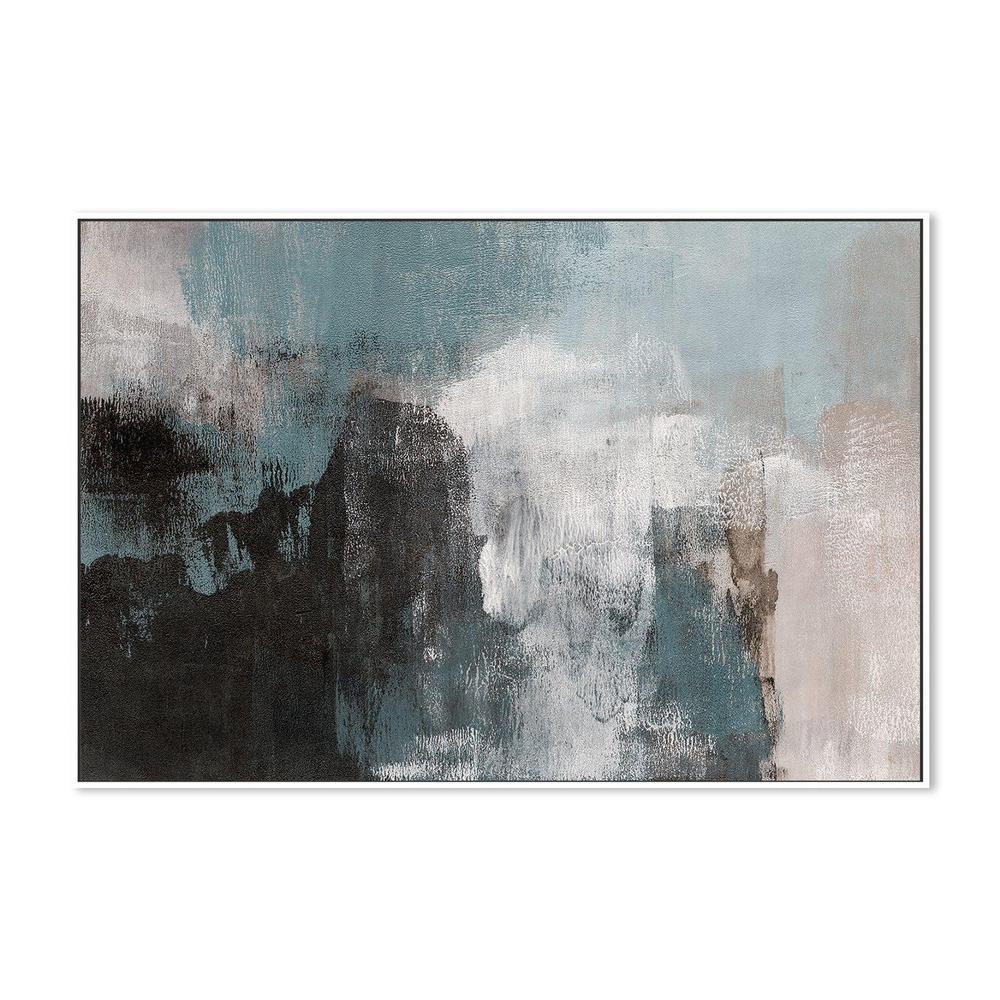 Blue, Grey and Black Dust , Hand-painted Canvas