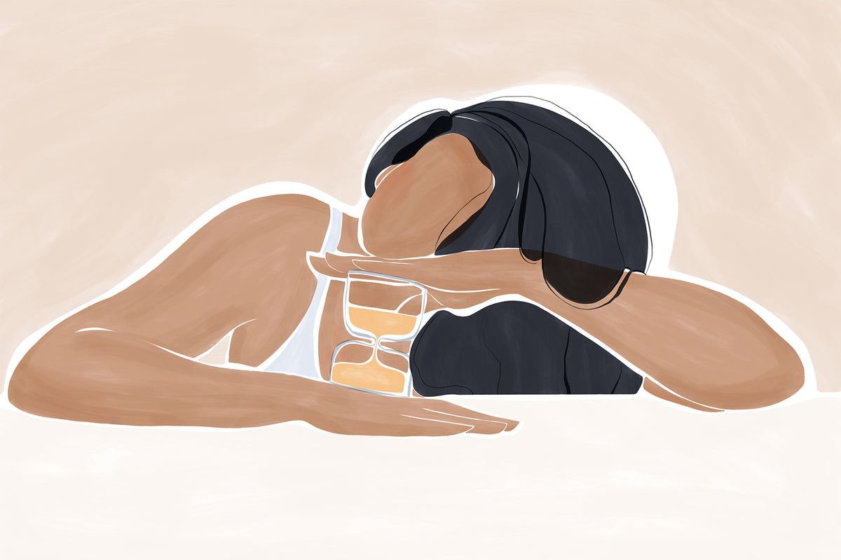 Woman With a Magic Hourglass , By Ivy Green Illustrations,Wall Art