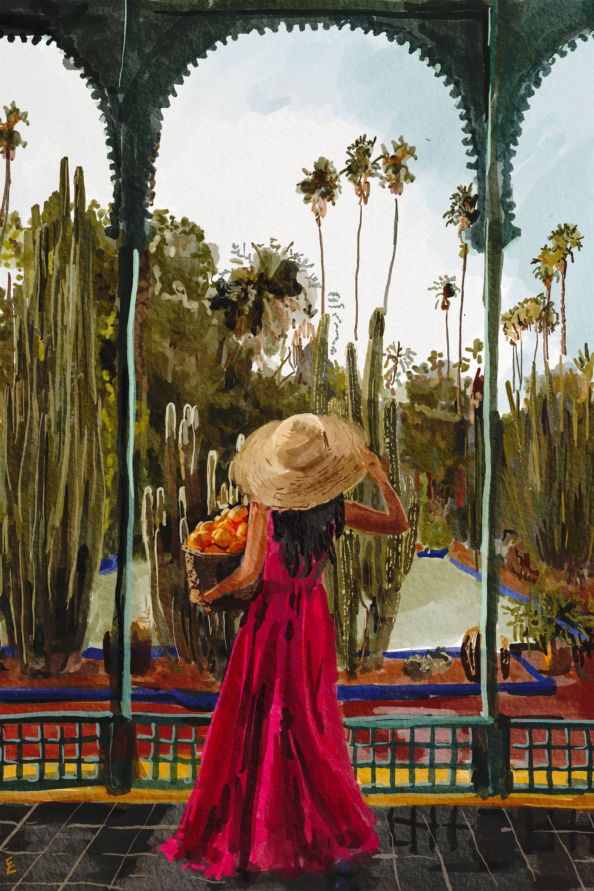 Lady with oranges