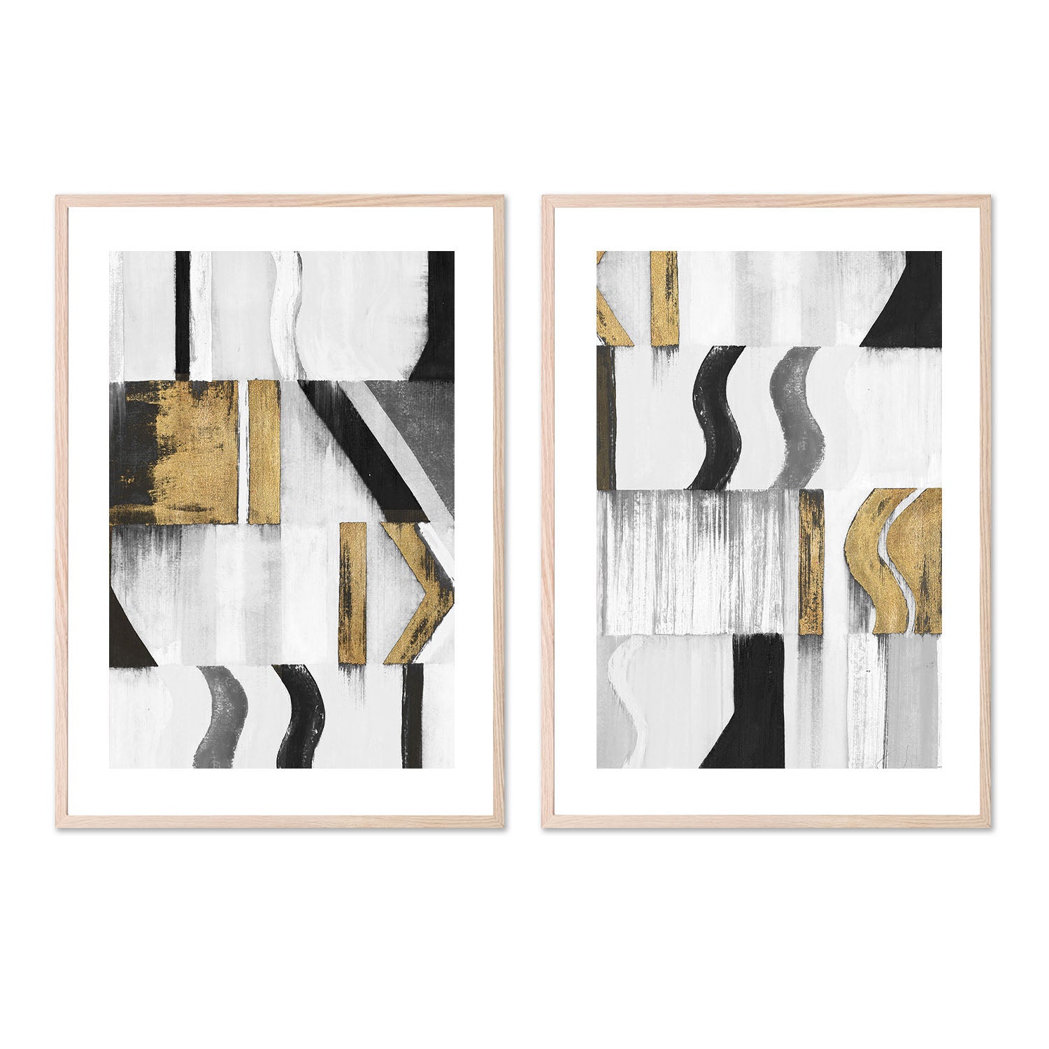 Pause & Play, Style A & B, Set Of 2