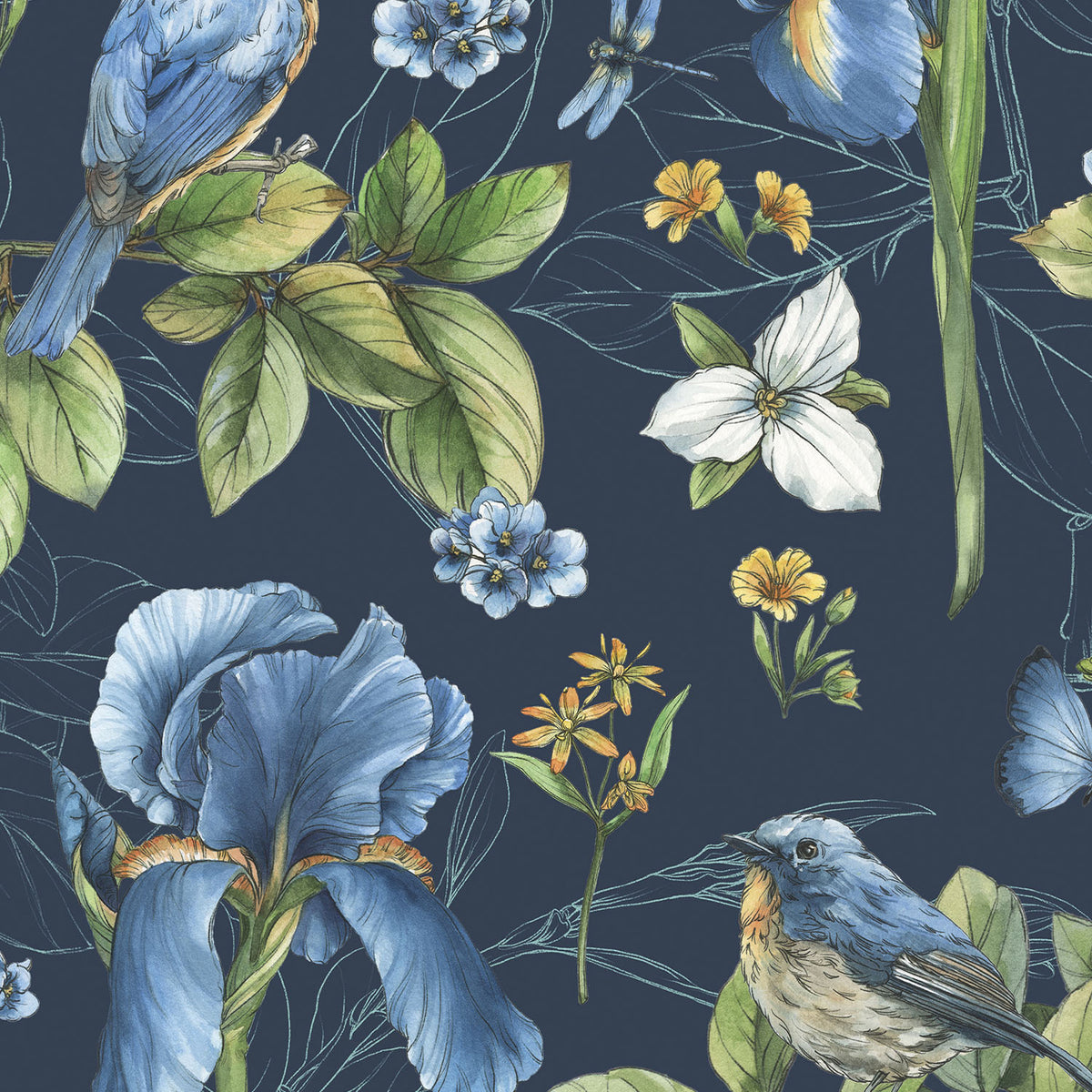 Blue Botanica Pattern IC