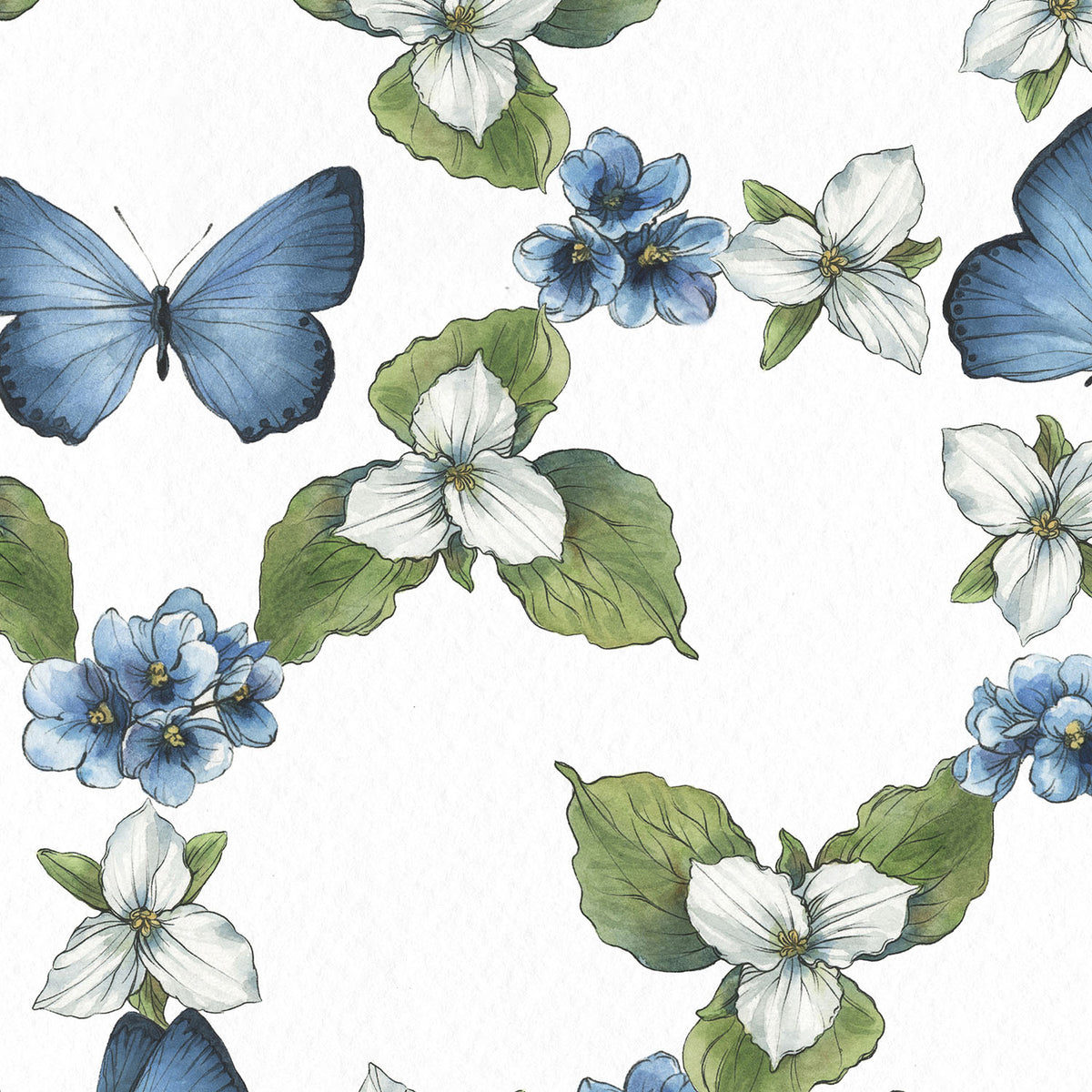 Blue Botanica Pattern VA