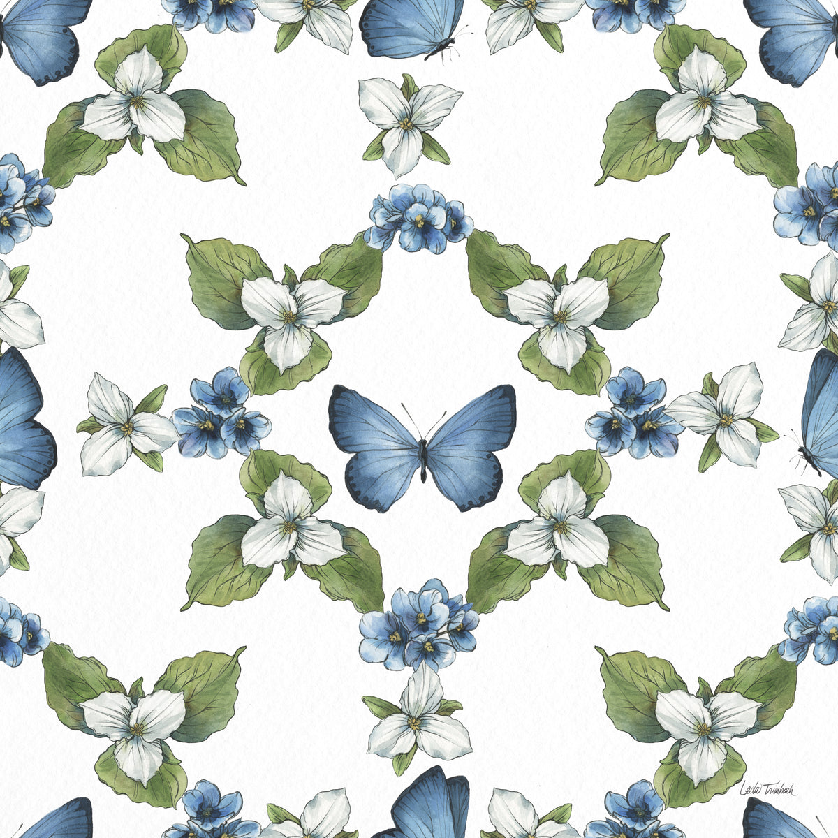Blue Botanica Pattern VA