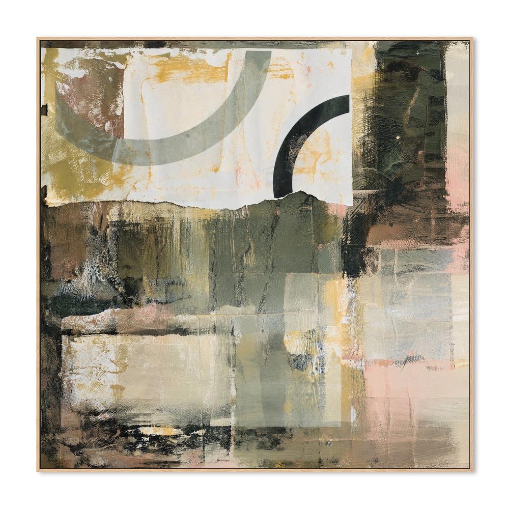 Olive Arcs, hand-painted canvas