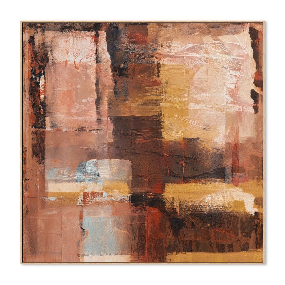 Terracotta Layers, hand-painted canvas