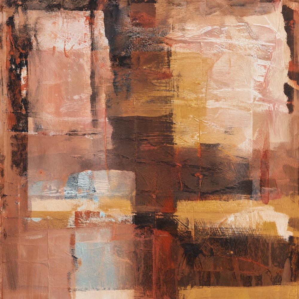 Terracotta Layers, hand-painted canvas