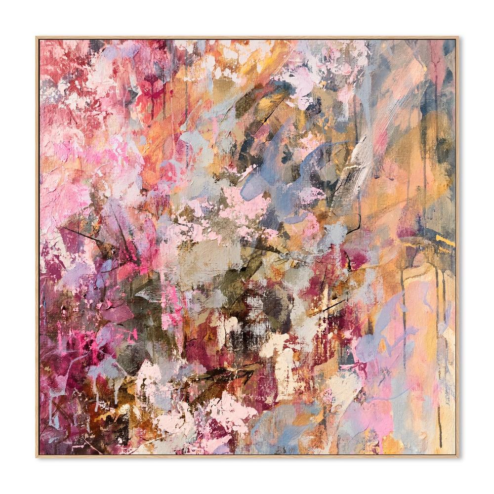 Blush Colour Symphony, hand-painted canvas