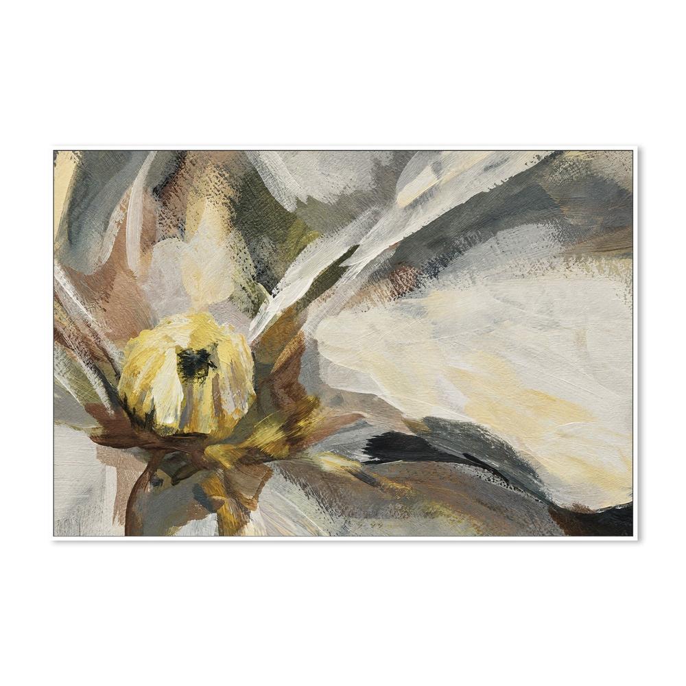 Ivory Petal Prelude, hand-painted canvas