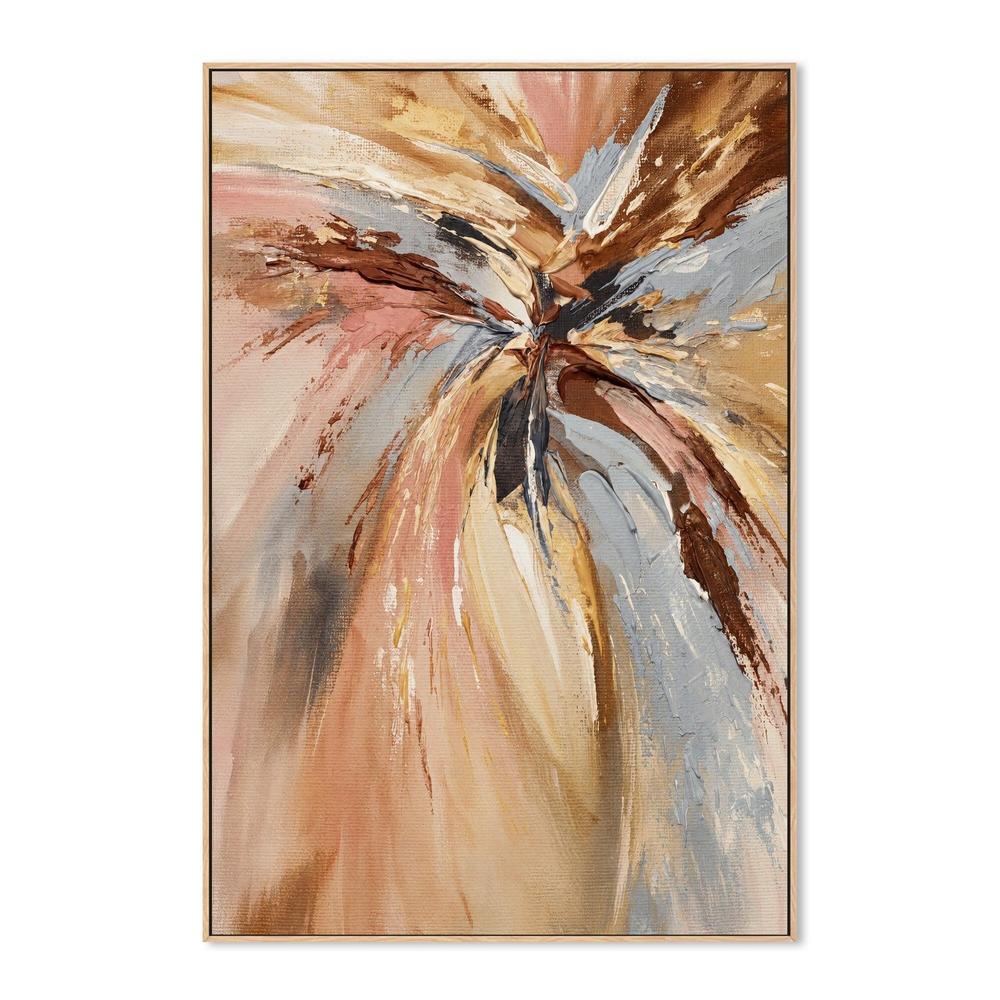 Peach Radiance, hand-painted canvas