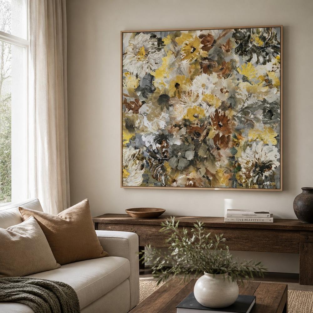 Golden Garden Tapestry, hand-painted canvas