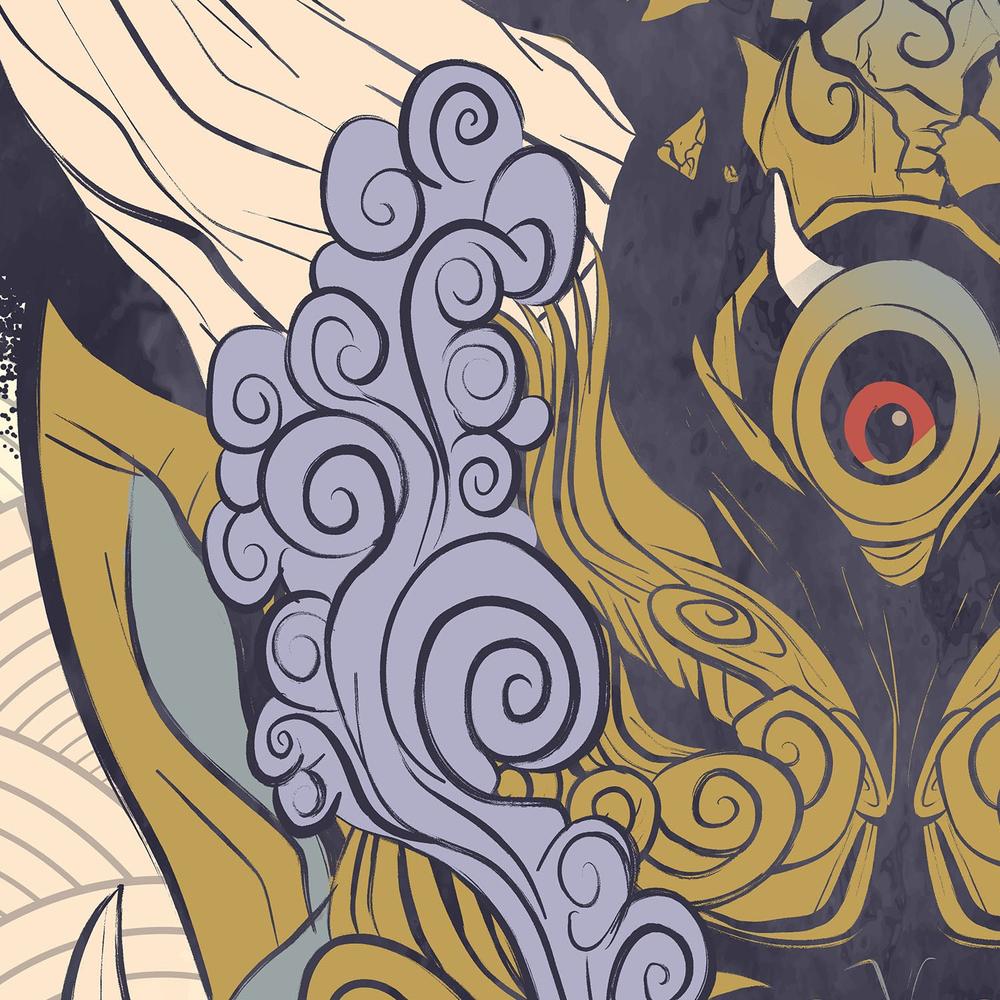 Fierce Japanese Demon Mask
