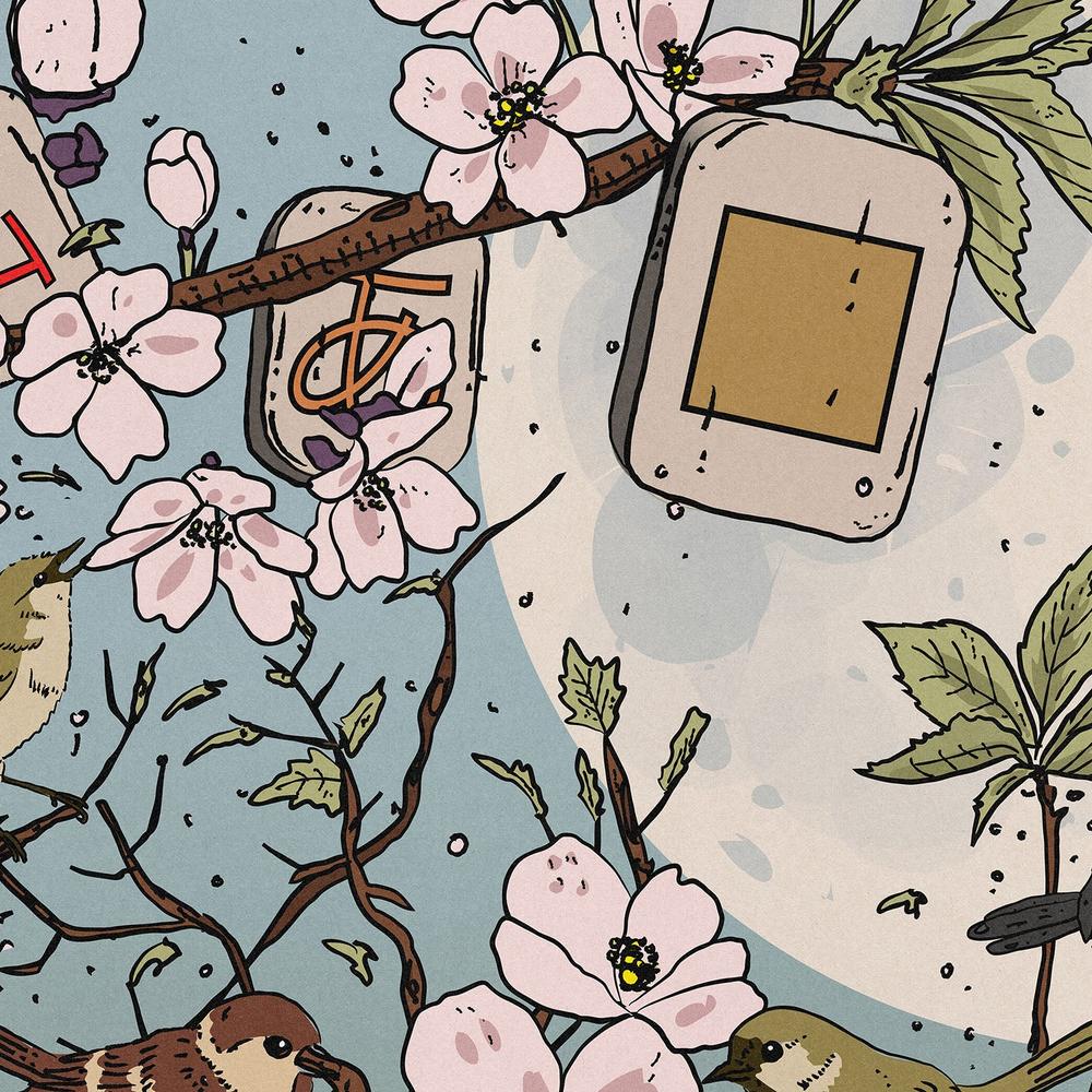 Moonlit Mahjong Birds