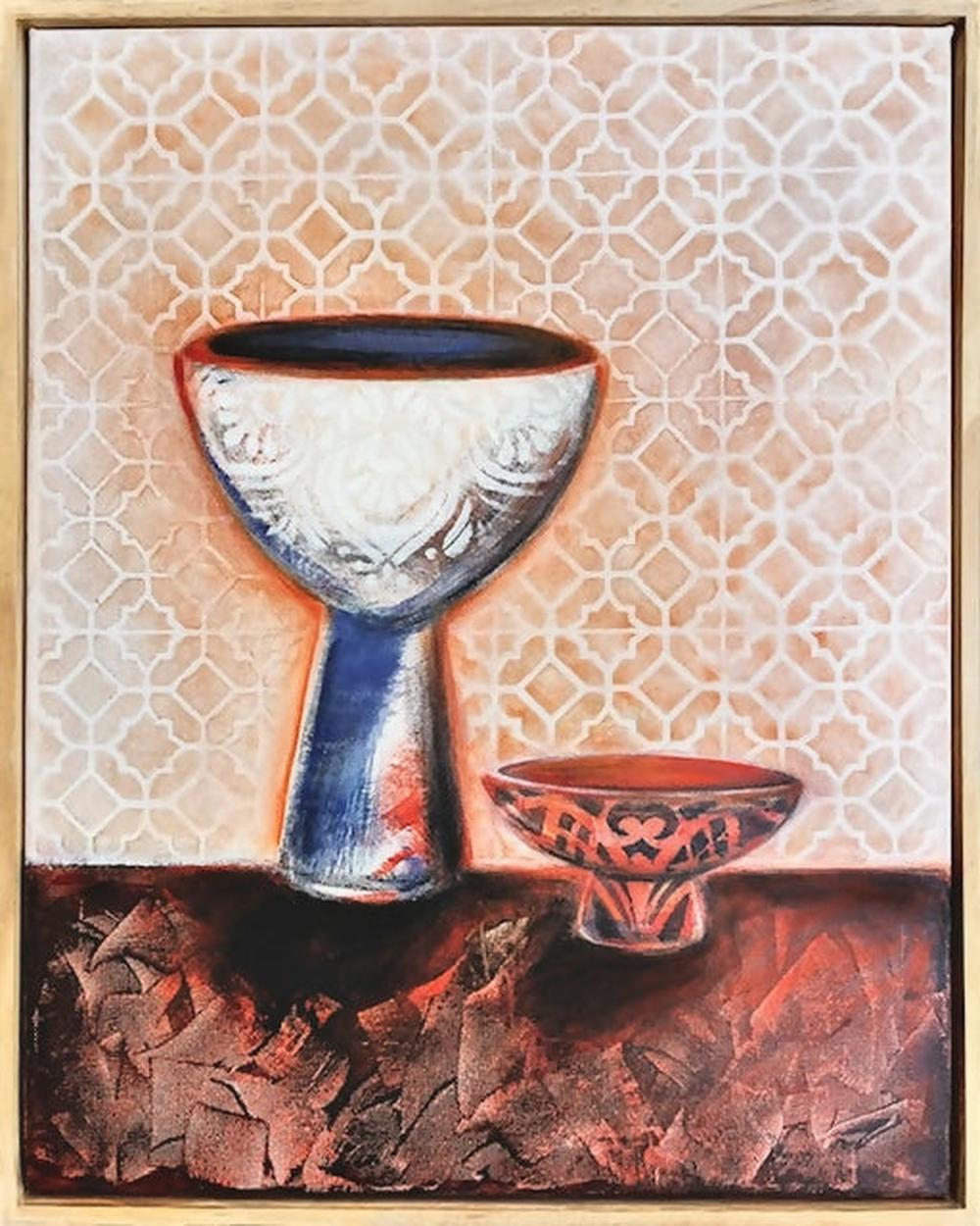 Still Life With Decorated Vessels