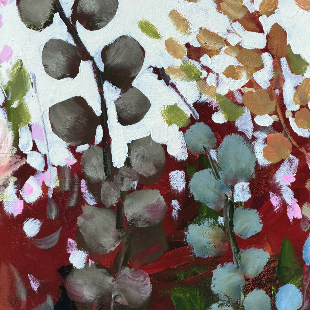 Silver Dollar Eucalyptus Vintage. Original hand-painted artwork by Meredith Howse.