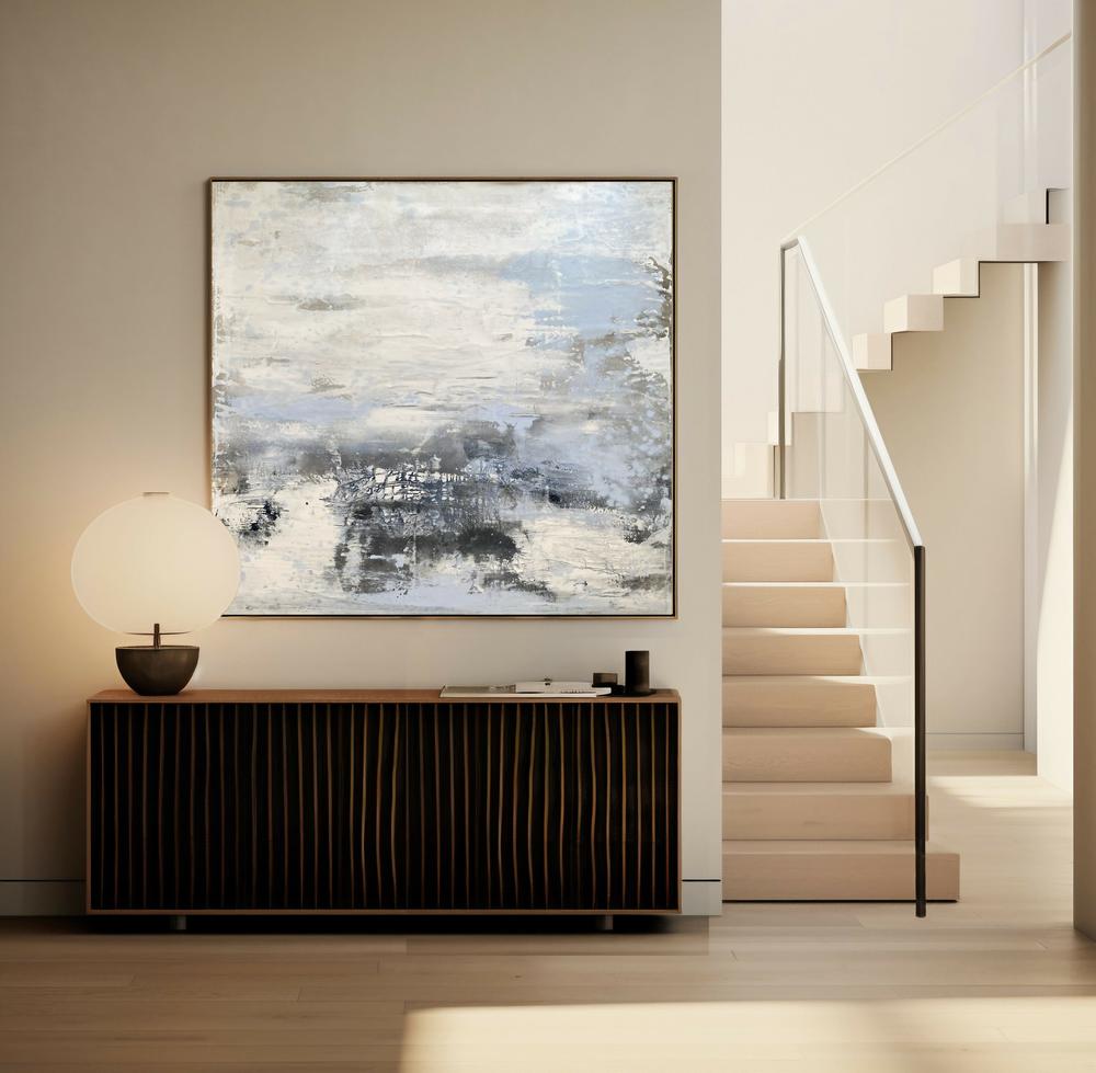 White Wash With Blue