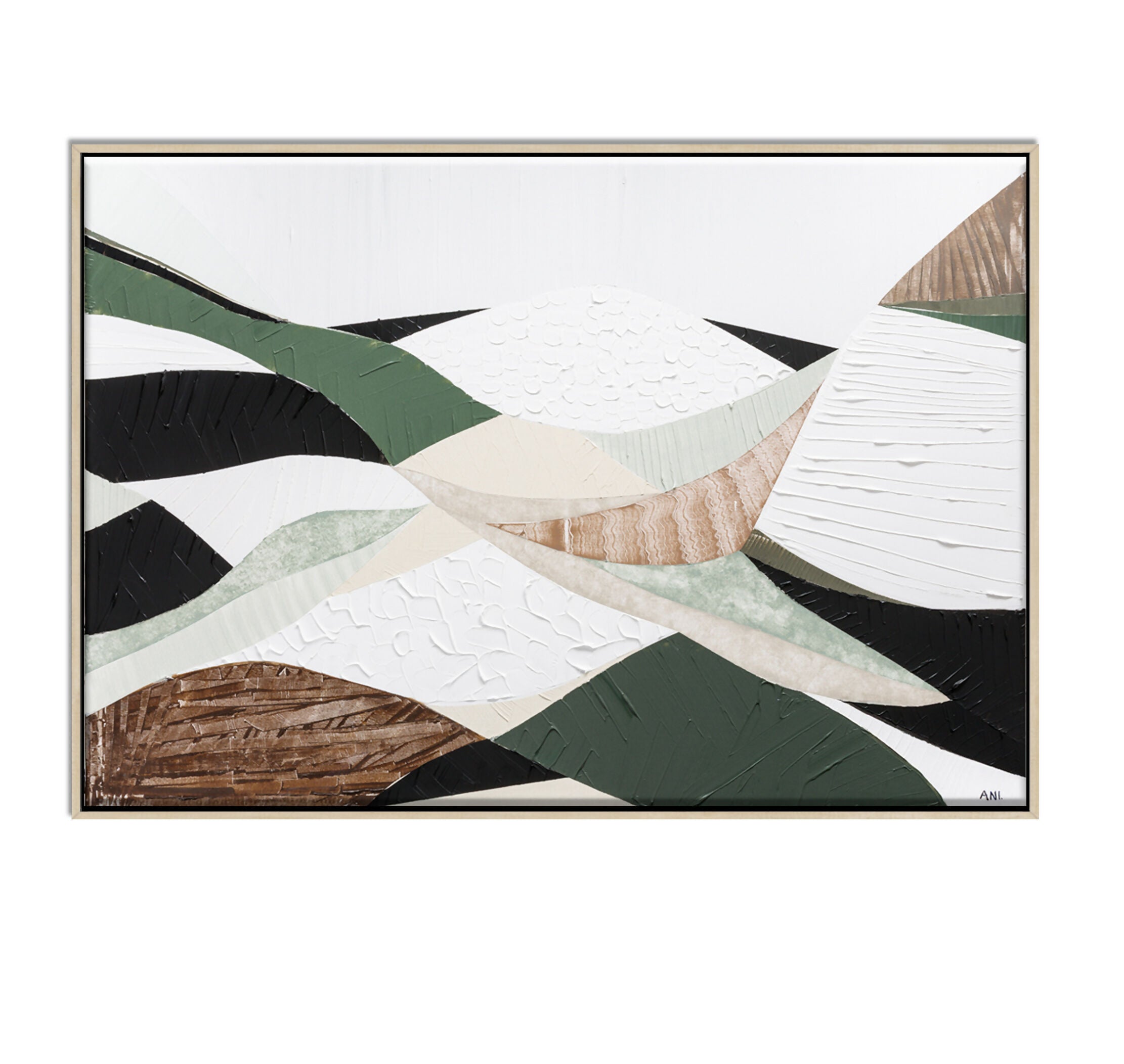 Eastern Highlands Australia_2 framed Canvas oak