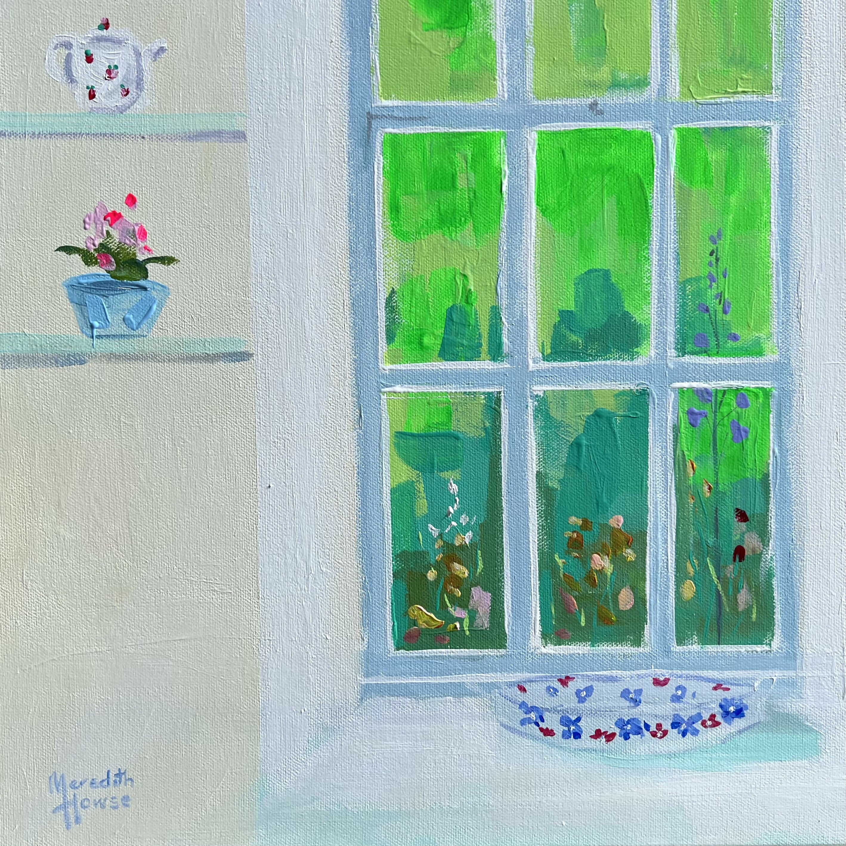 Willowvale Window. Original hand-painted artwork by Meredith Howse.
