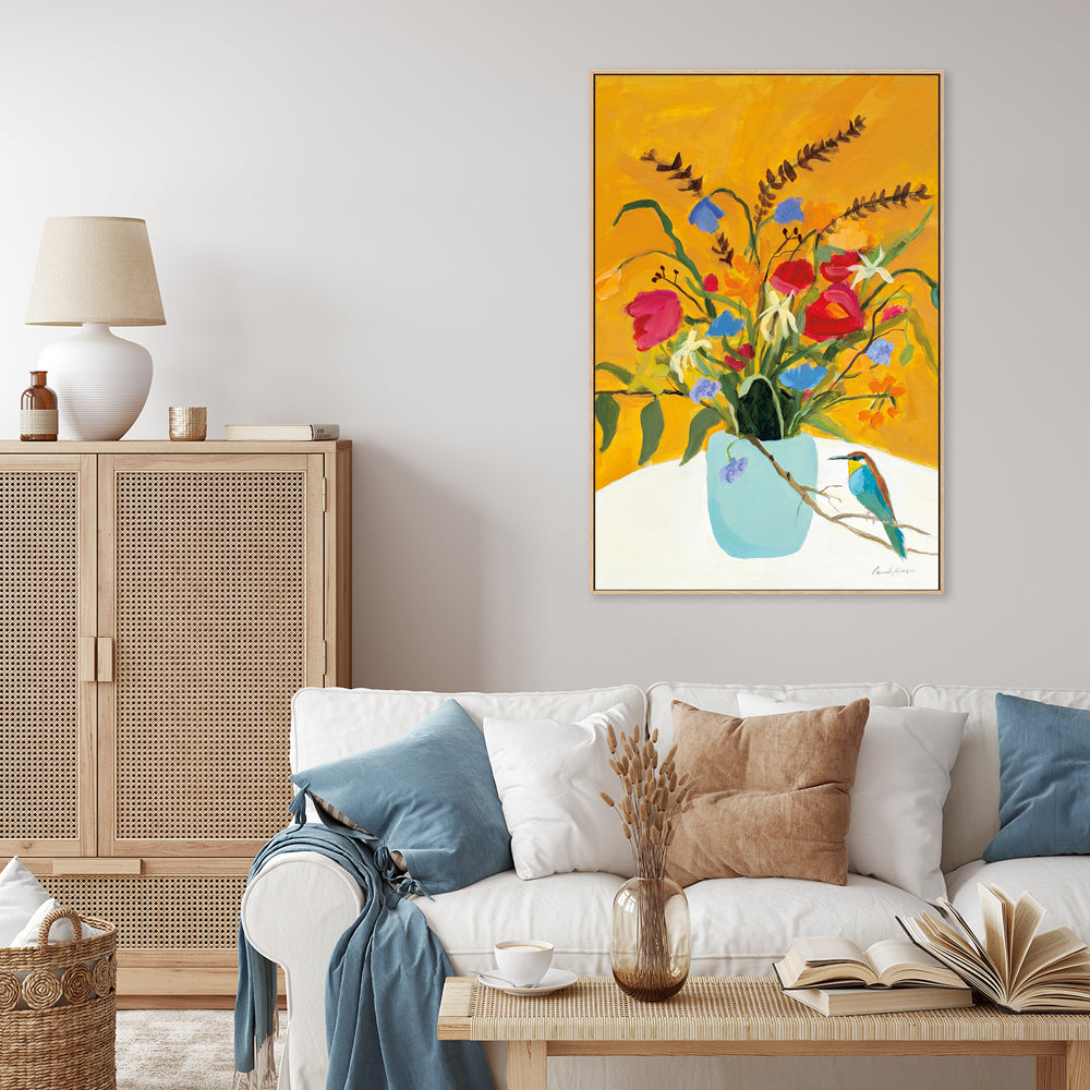 Fall Floral With Bird