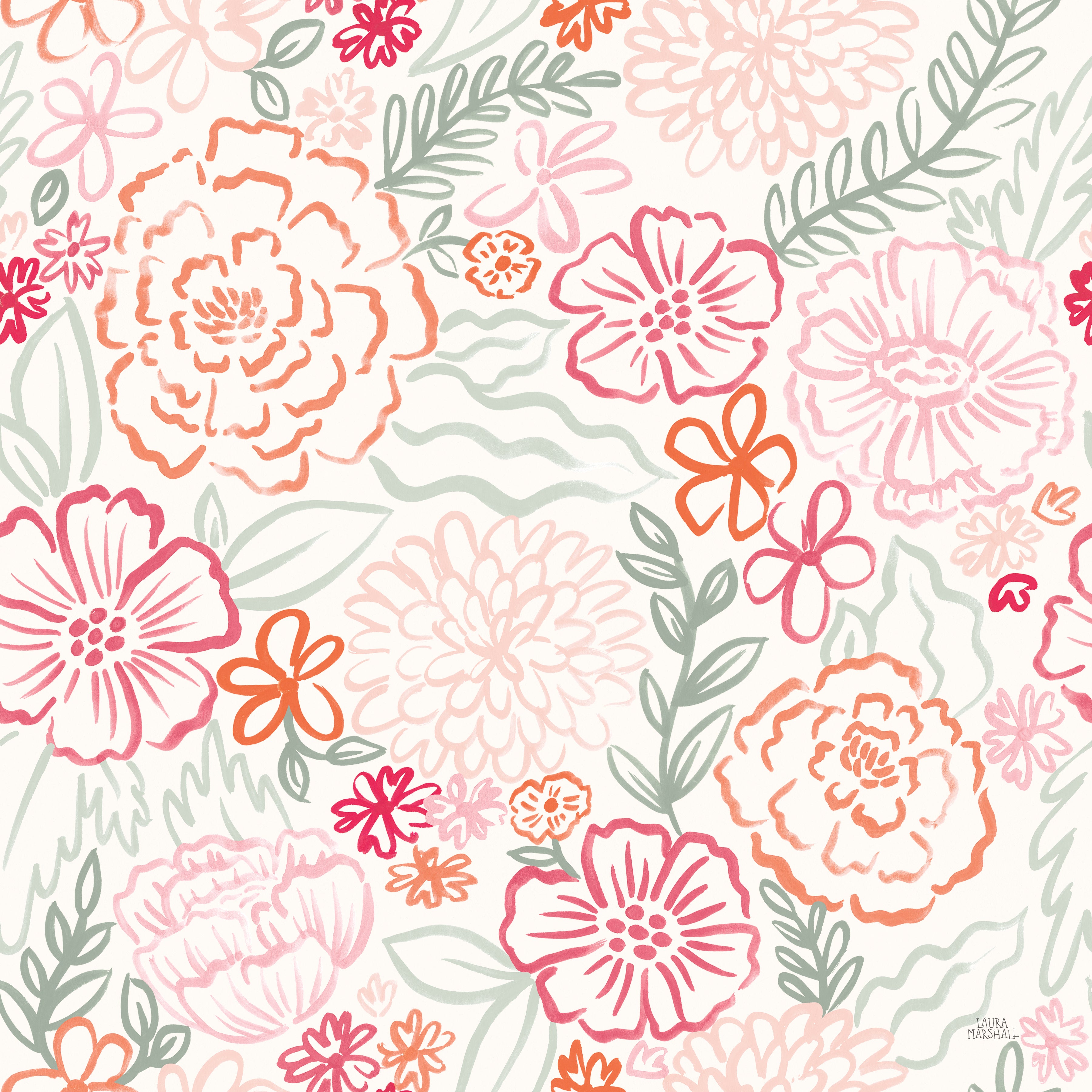Blooming Hearts Pattern VA