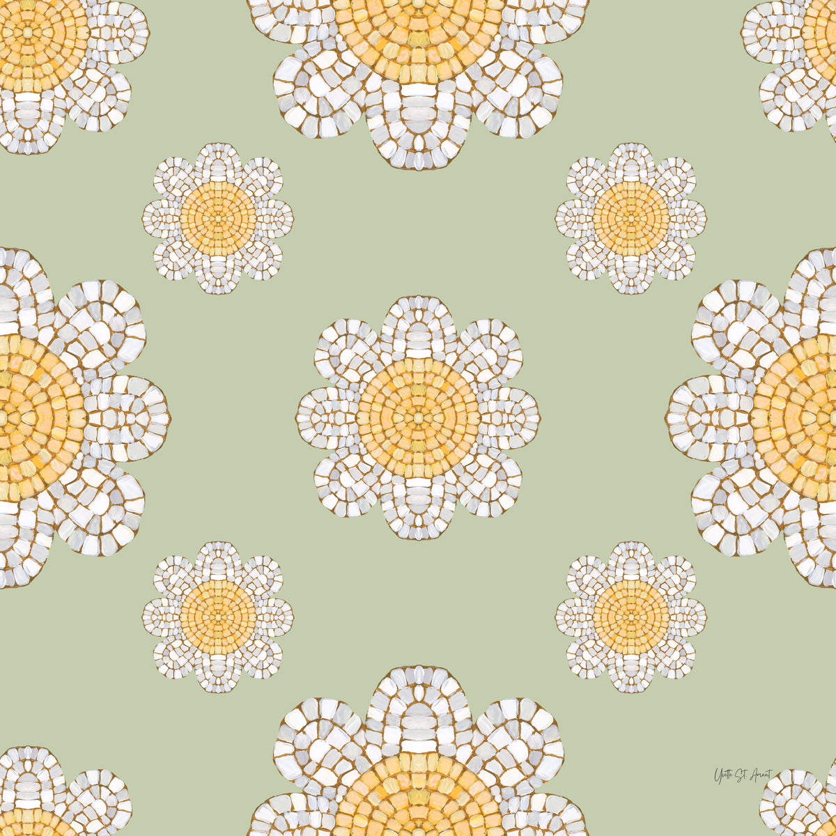 Botanical Mosaic Pattern IXB