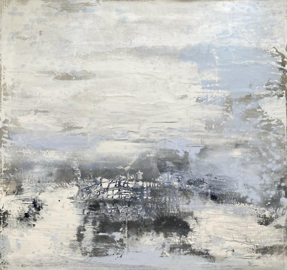 White Wash With Blue