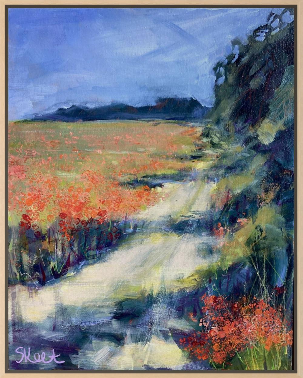 A Field Of Flowers-by-Claire Skeet-original art-Gioia