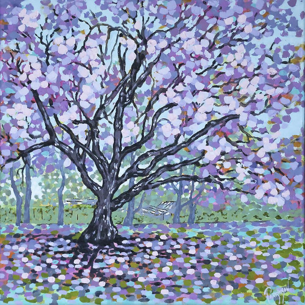 A Jacaranda with a View-by-Judi Parkinson Original Art-original art-Gioia