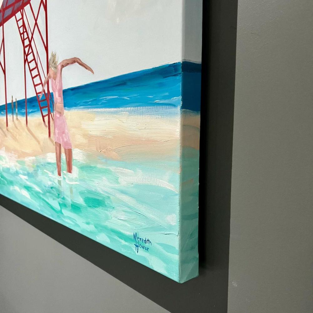 A Little Dip In The Ocean, Original Hand-Painted Canvas By Meredith Howse-by-Meredith Howse-original art-Gioia