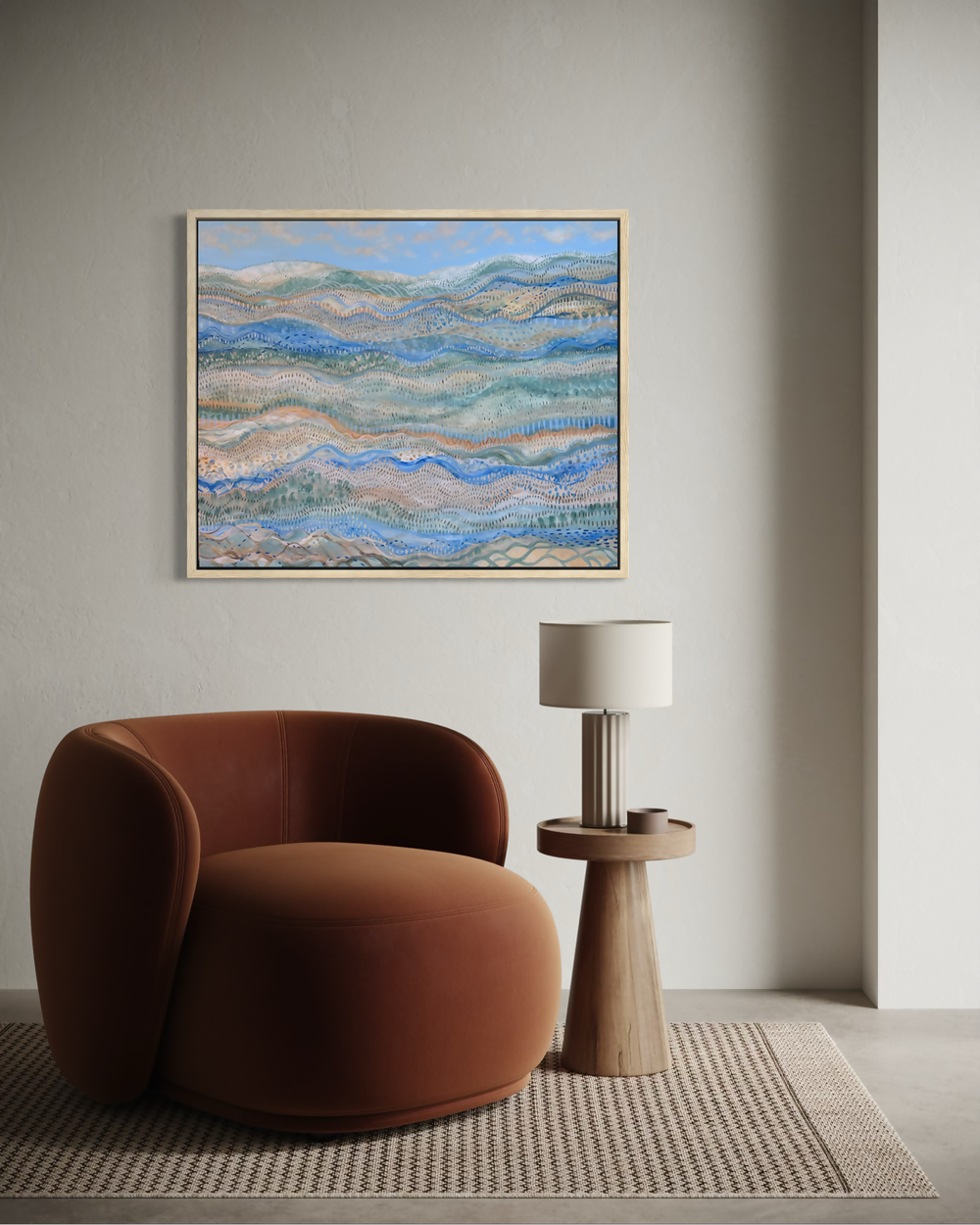 A Valley in Blue-by-Debra Duffy-original art-Gioia