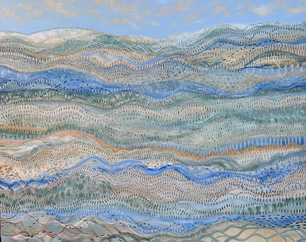 A Valley in Blue-by-Debra Duffy-original art-Gioia