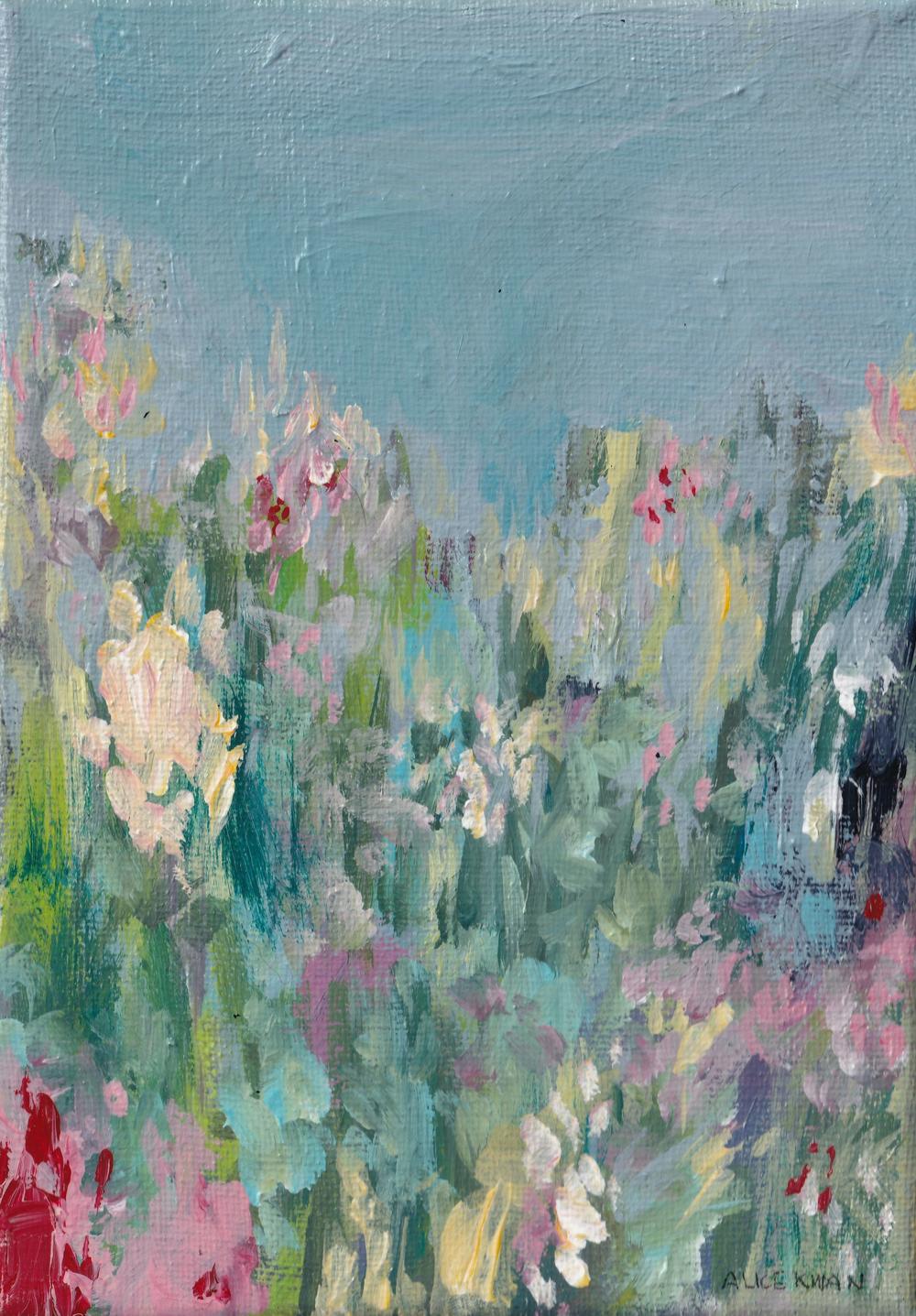 A View Across Petals , Original Artwork-by-Alice Kwan-original art-Gioia