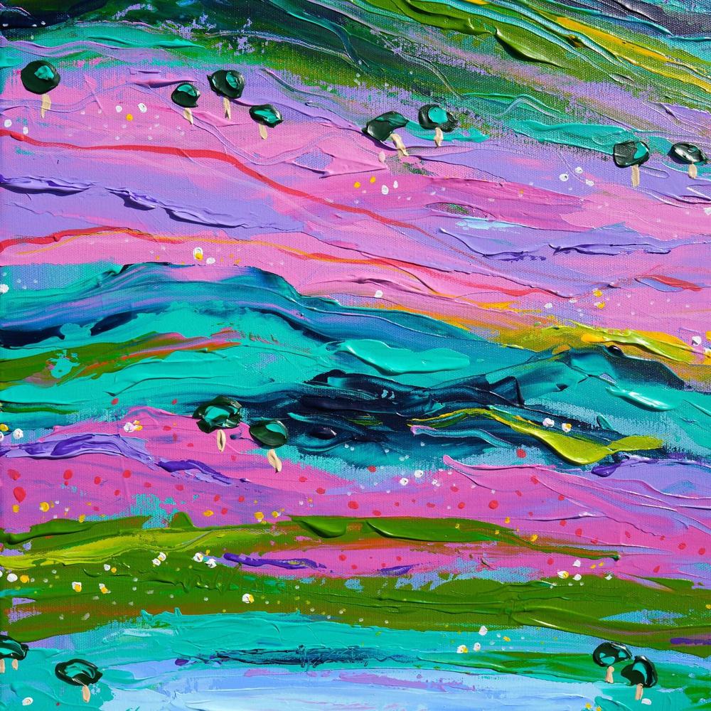 A View Called Happiness , Original Artwork-by-Elle Pervez-original art-Gioia