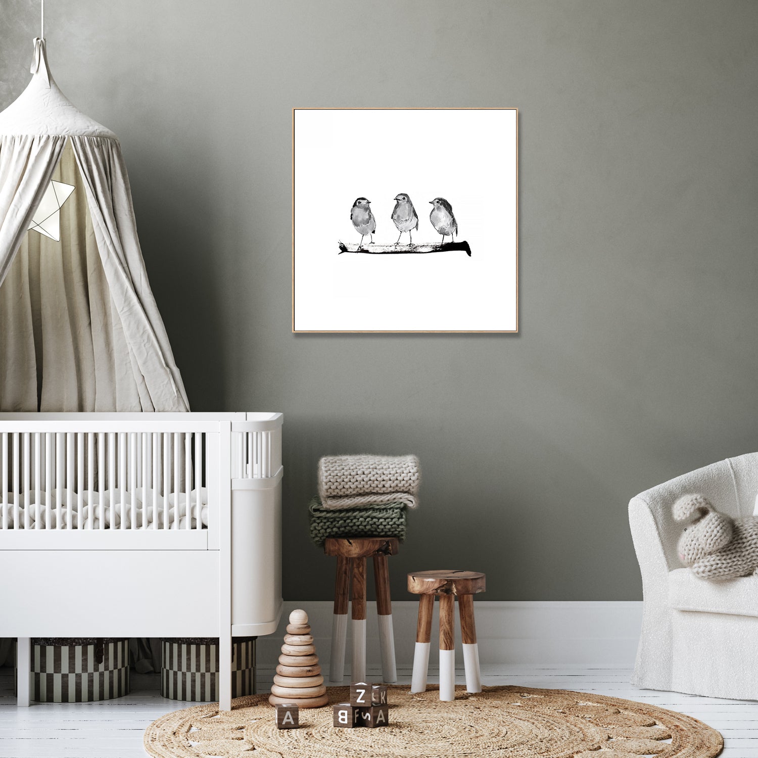 Three Robins On A Branch