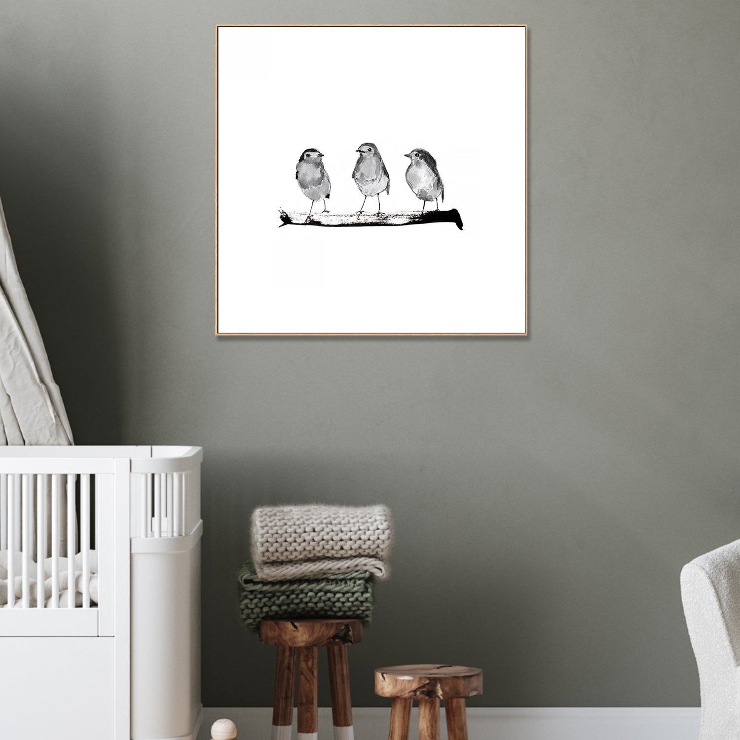 Three Robins On A Branch