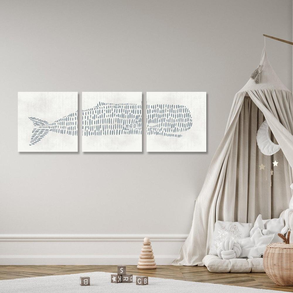 Abstract Whale, Set Of 3