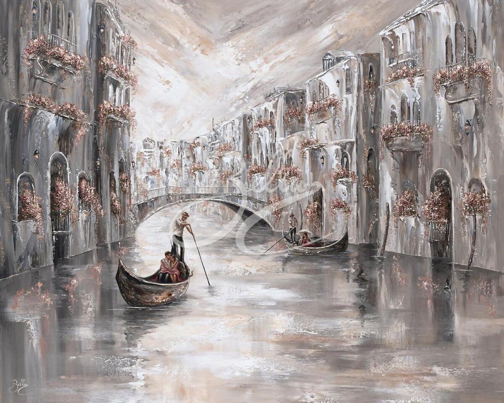 Adored, Venice Charm, Original Hand-Painted Canvas By Isabella Karolewicz-by-Isabella Karolewicz-original art-Gioia