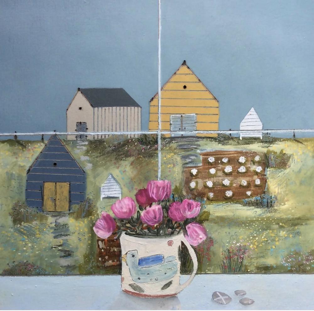 Allotment Window , Original Artwork-by-Louise O’Hara-original art-Gioia