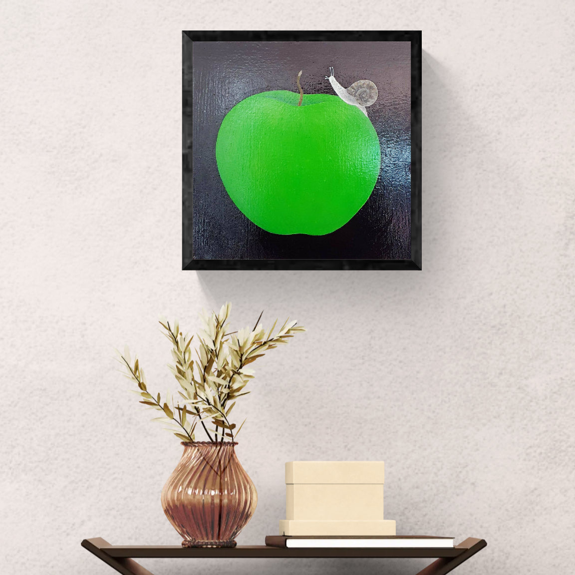 Apple & Snail-by-John Graham Original Art-original art-Gioia