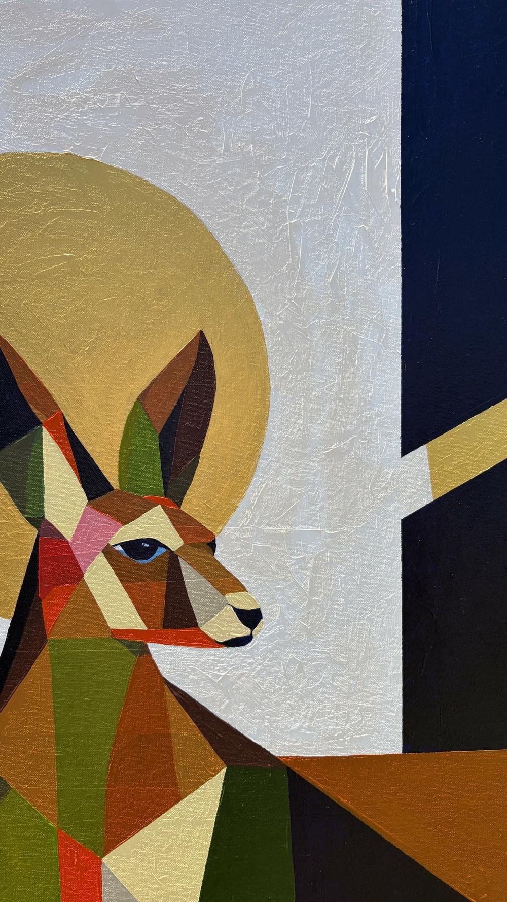 Australian Icon — The Golden Guardian-by-Vasily Kulchenko Original Art-original art-Gioia