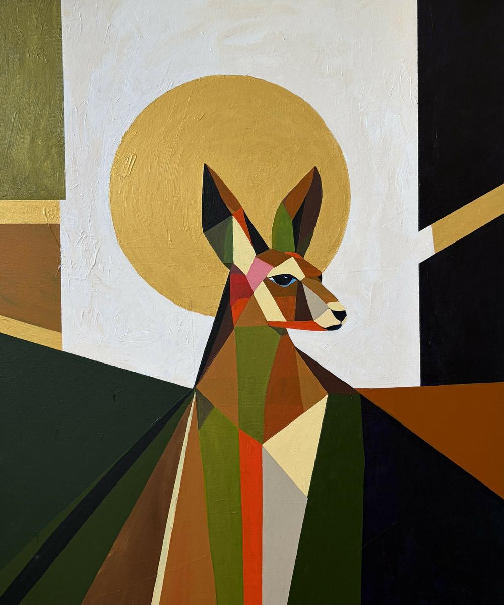 Australian Icon — The Golden Guardian-by-Vasily Kulchenko Original Art-original art-Gioia