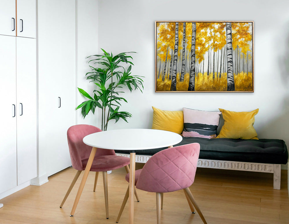 Autumn Birches-by-Pamela Gleeson-original art-Gioia