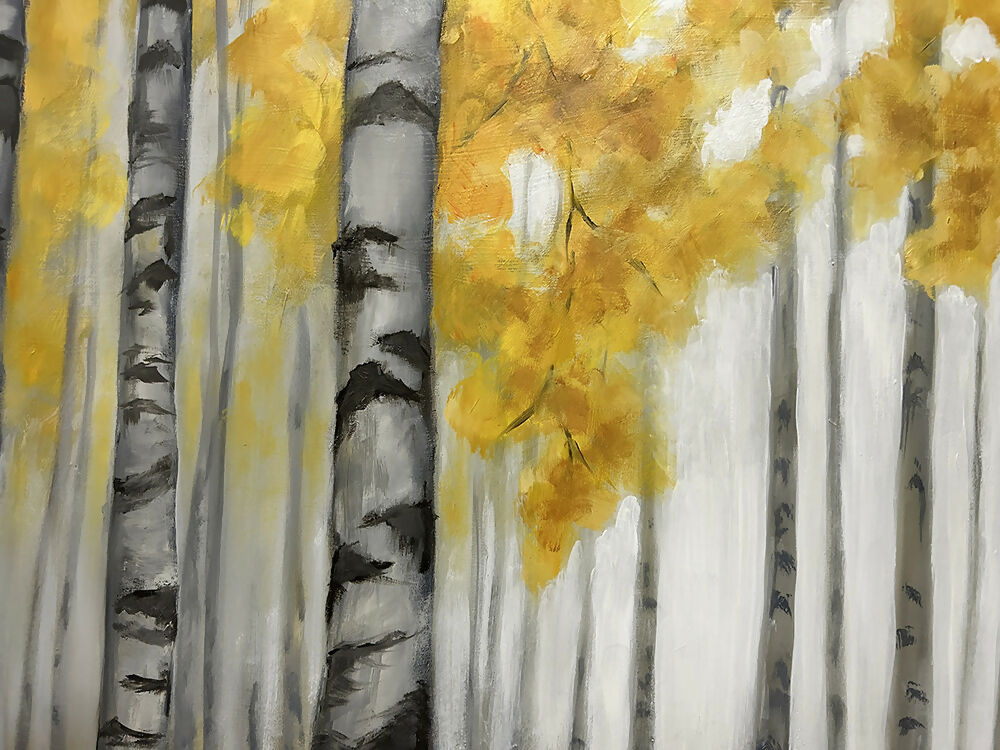 Autumn Birches-by-Pamela Gleeson-original art-Gioia