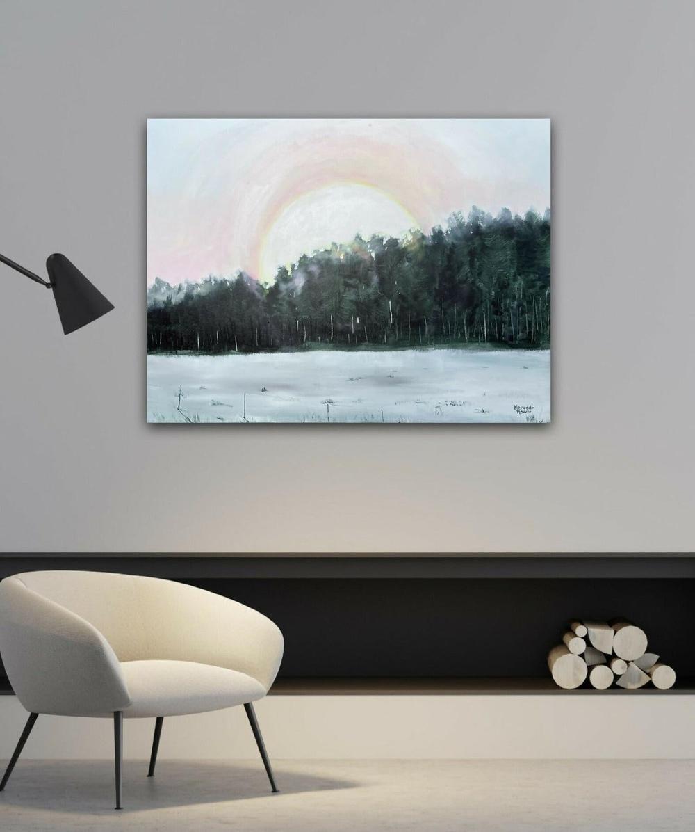 Autumn Frost meets First Light. Original hand-painted artwork by Meredith Howse.-by-Meredith Howse-original art-Gioia
