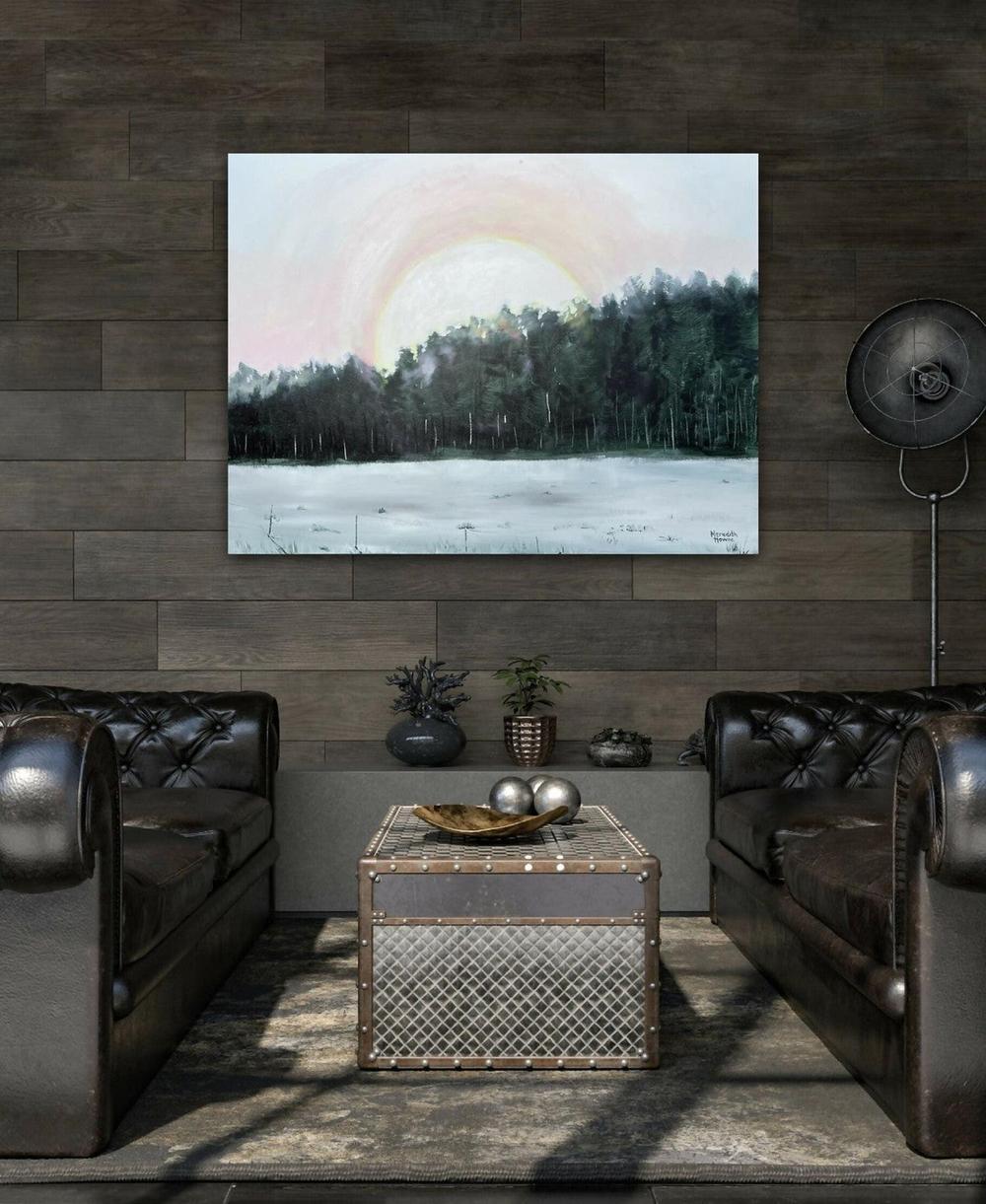 Autumn Frost meets First Light. Original hand-painted artwork by Meredith Howse.-by-Meredith Howse-original art-Gioia